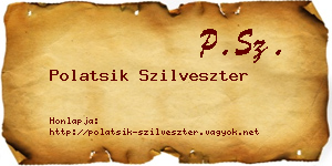 Polatsik Szilveszter névjegykártya
